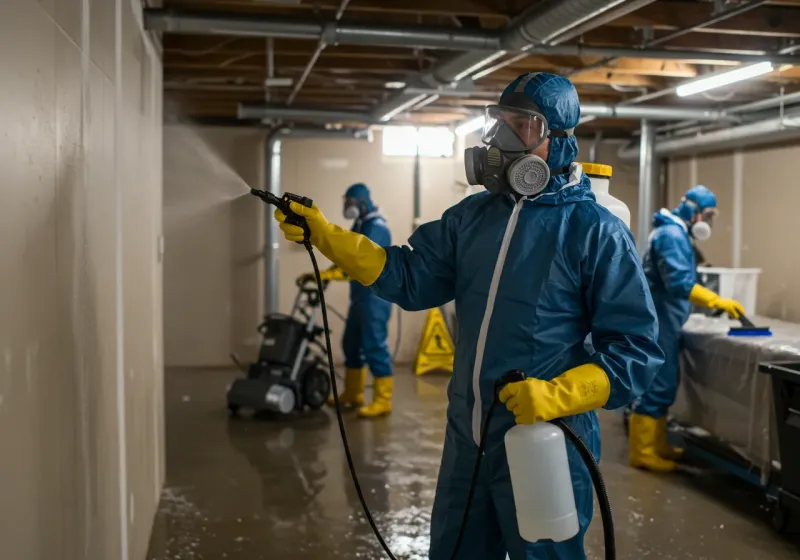 Basement Sanitization and Antimicrobial Treatment process in Bourne, MA